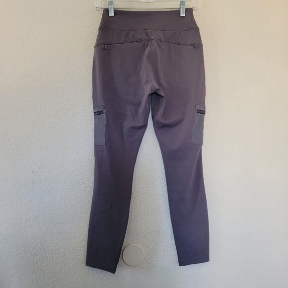 Athleta Headlands Hybrid Cargo Pants Womens Size 4 Brown Stretch Pull On Legging - Picture 10 of 10